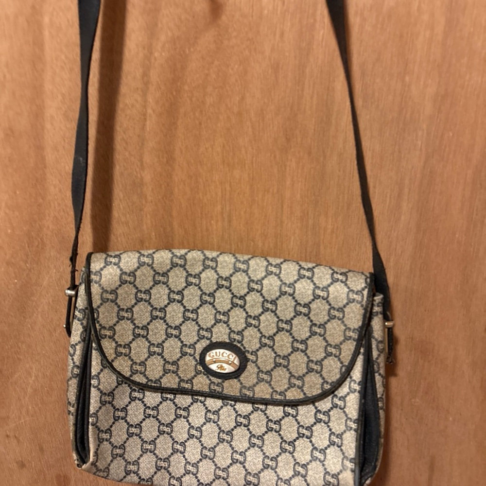 Gucci Beige and Black Crossbody Bag